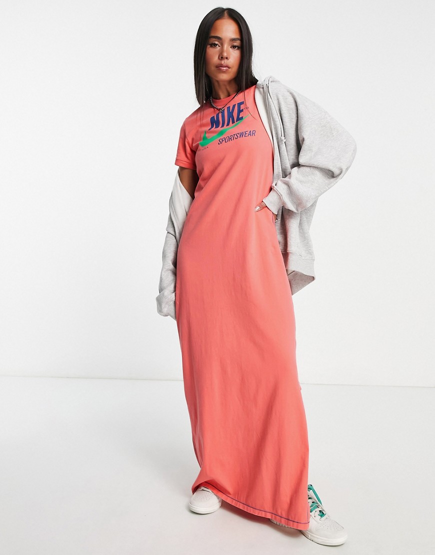 Nike Graphic maxi dress in pink