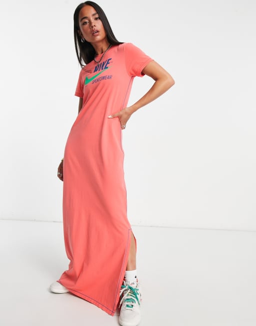 Nike Graphic maxi dress in pink | ASOS