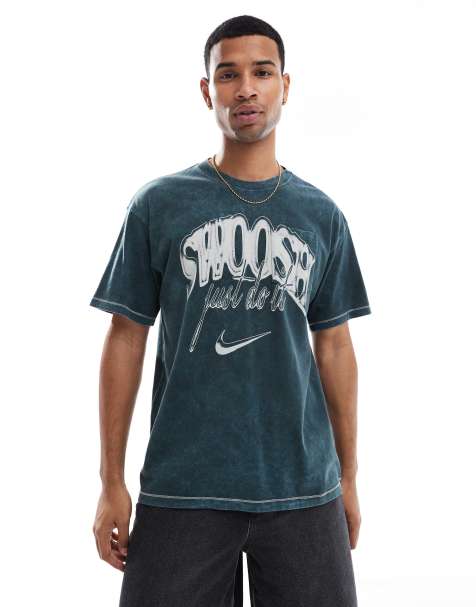 Nike graphic print t-shirt in green - view 1