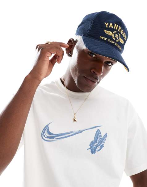 Nike graphic swoosh t-shirt in off white - view 1