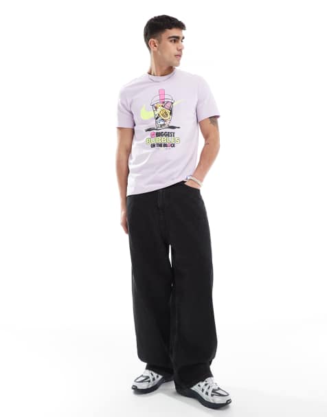 Nike graphic t-shirt in lilac - view 1