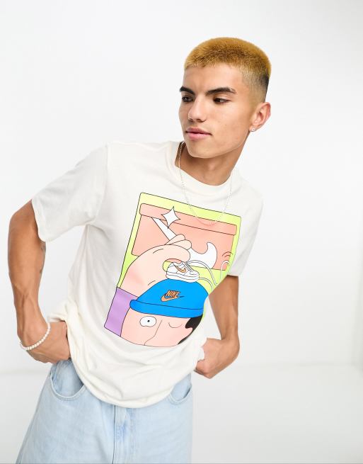 Nike graphic t-shirt in off white