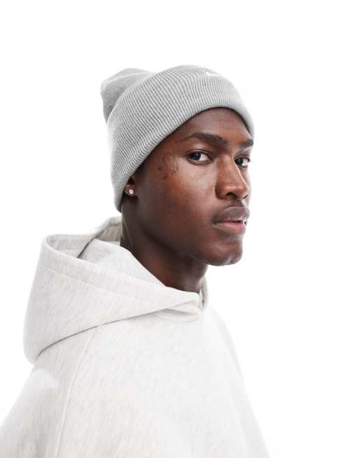 Nike – Graue Strickmütze mit Swoosh-Logo, 3 von 4