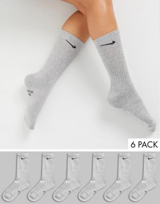 gray nike crew socks