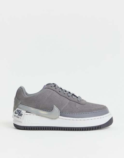 Shoptagr | Nike Grey Air Force 1 Jester Sneakers by Nike Shoptagr | Nike Grey Air Force 1 Jester Sneakers by Nike