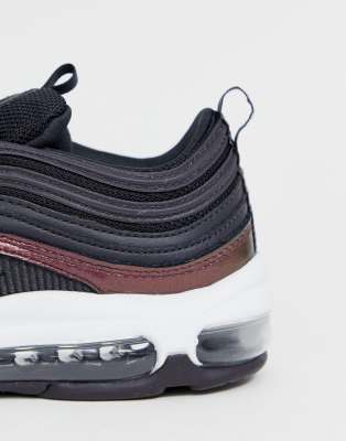 nike black and grey air max 97 trainers