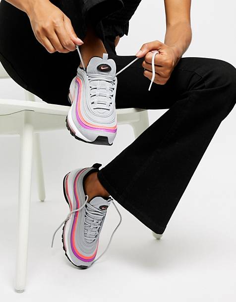 Nike Grey And Pink Air Max 97 Trainers