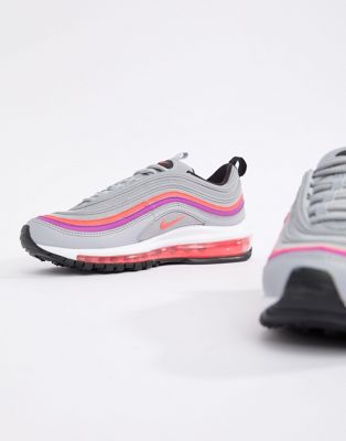 Nike Grey And Pink Air Max 97 Trainers 