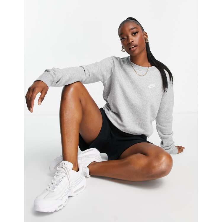 Nike grey essentials crew neck sweatshirt