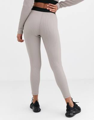 nike grey ribbed leggings