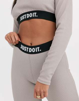 nike just do it ribbed leggings