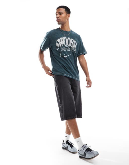 Nike – Grön t-shirt med grafiskt tryck, 3 av 4