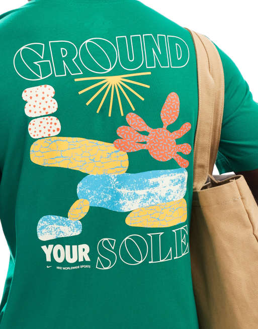 Nike Ground Your Sole graphic T-shirt in green, 4 of 4