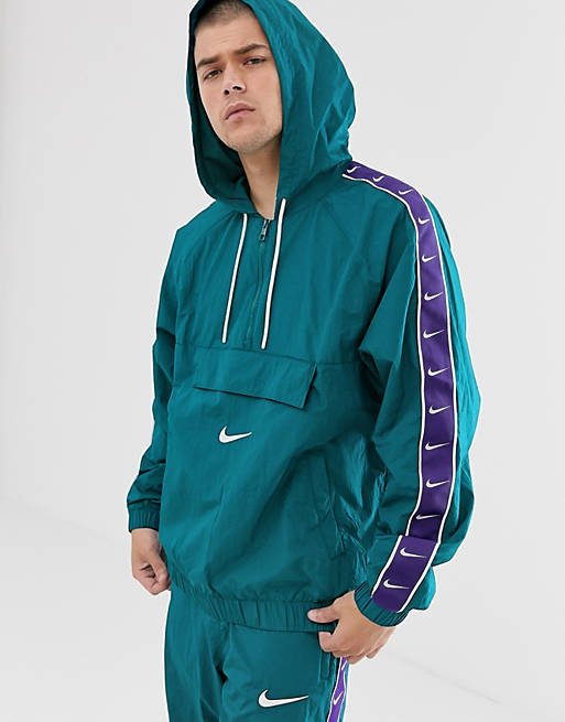 Moreel vier keer Vooravond Nike – Grüne Jacke zum Überziehen mit Logostreifen | ASOS