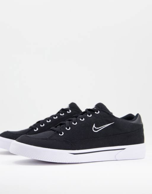 Black nike store canvas trainers