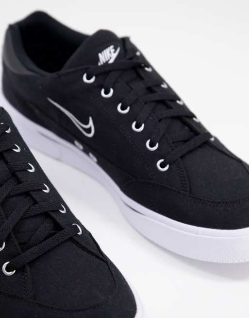 Black nike cheap canvas trainers