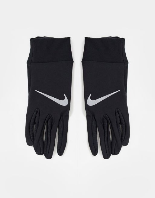 Nike - Guanti da running tecnici leggeri da uomo neri