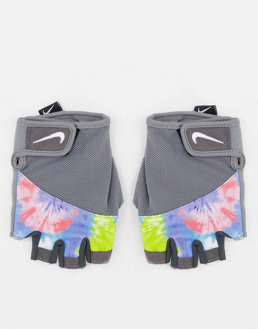 Nike Gym Elemental fitness gloves tie dye pattern in grey