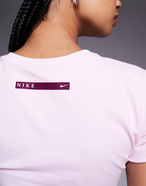 Nike - Gym Life - Cropped T-shirt met swoosh in roze , 3 van 4