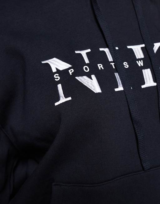 Nike - Gym Life - Sort oversized hættetrøje med Swoosh-grafik, 3 af 4