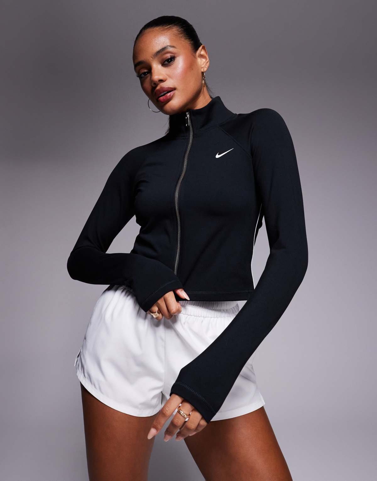 Nike Gym Life Swoosh full zip jacket in black