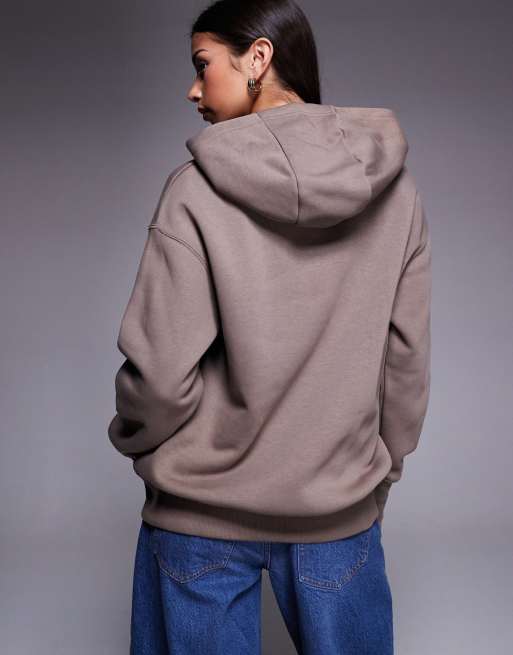 Nike Gym Life Swoosh graphic oversized hoodie in brown, 4 of 4