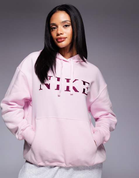 Nike Gym Life Swoosh graphic oversized hoodie in pink - view 1