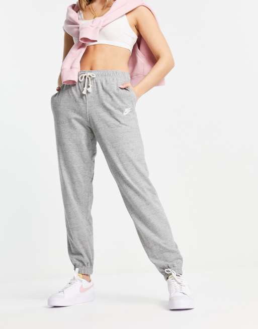 Nike Womens Gym Vintage Capris Gray | White Medium