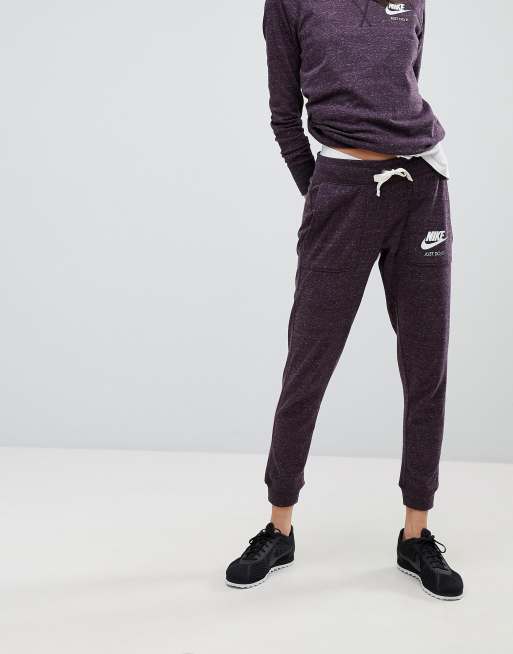 Nike Gym Vintage Joggers In Burgundy ASOS