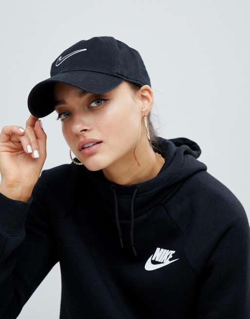 Nike H86 embroidered swoosh cap in black