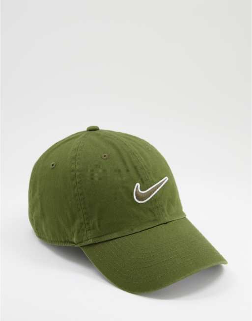 Olive green best sale nike cap