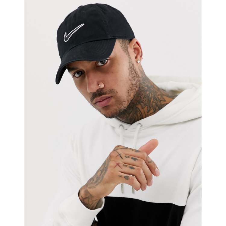 Nike H86 embroidered swoosh cap in black