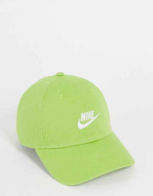 Nike - H86 Futura - Pet met geborduurd logo van katoen in heldergroene wassing