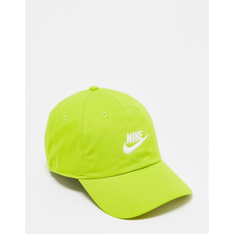 Neon green nike shop cap