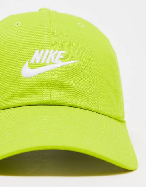 Nike H86 Futura Wash cap in lime green ASOS