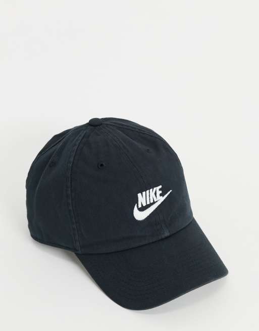 Men's Nike Futura Washed Baseball Cap - Black - Size One Size