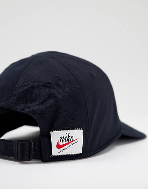 Accessories Caps & Hats/Nike H86 Heritage embroidered logo cap in black 