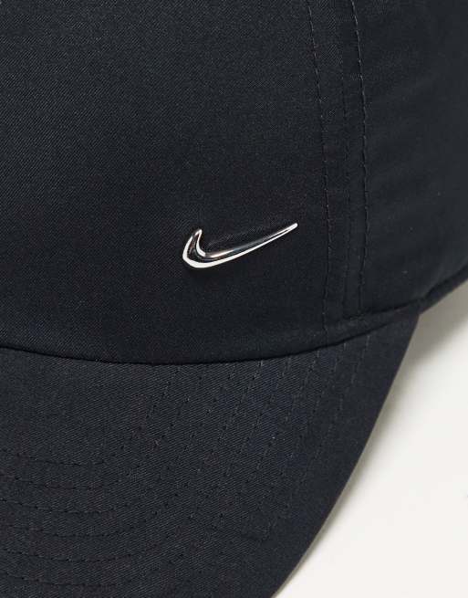 Nike H86 metal swoosh cap in black ASOS