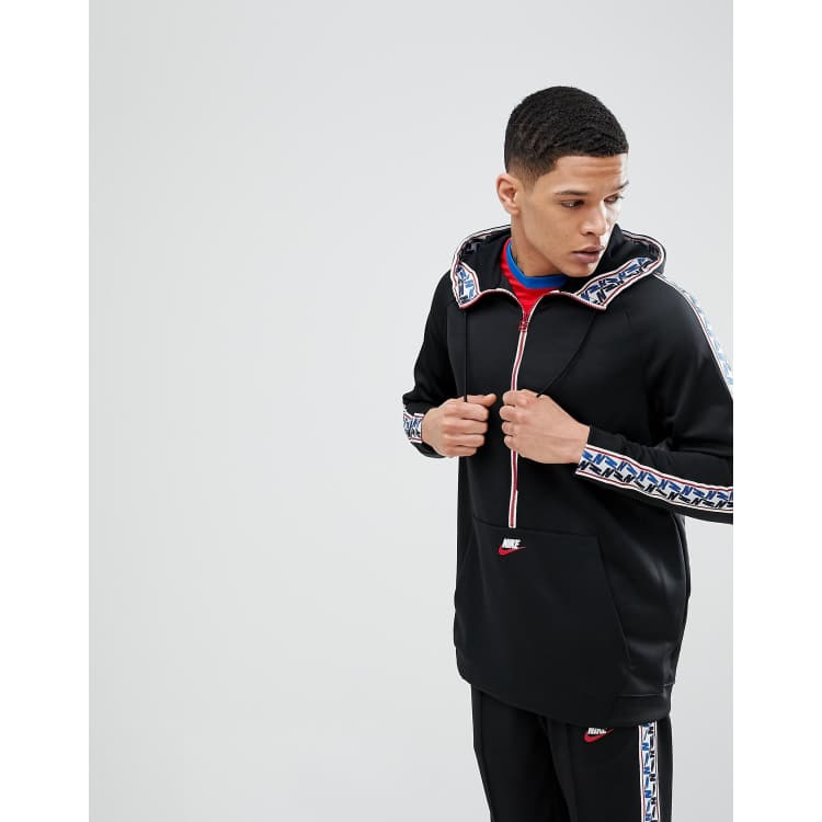 Nike half zip taped poly hoodie on sale