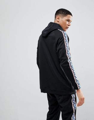 nike half zip hoodie with taped side stripe