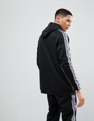 nike long sleeve top with taped side stripe in black