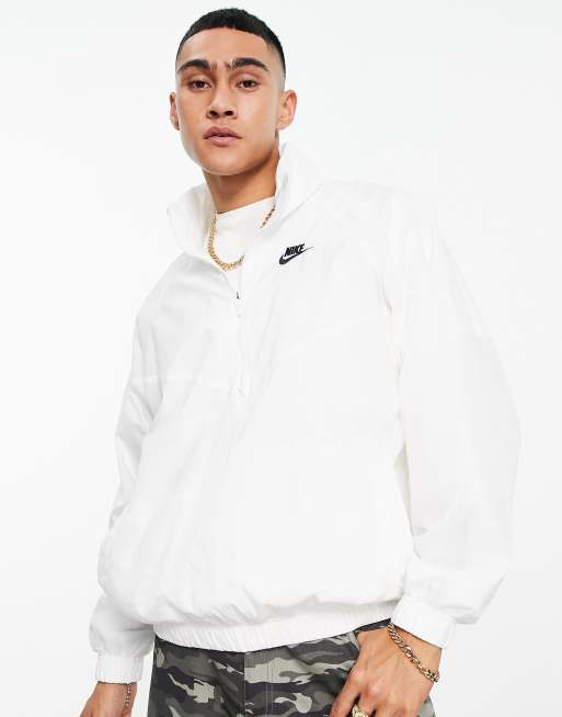 White nike discount zip up jacket