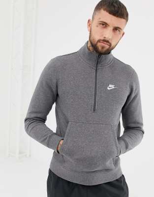 gray nike half zip