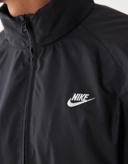 Nike half zip logo jacket in black | ASOS