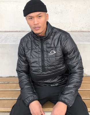 black nike half zip jacket