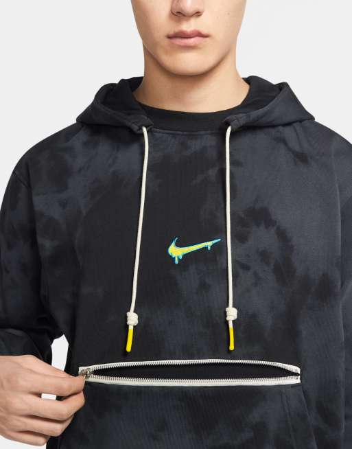 Nike Hardwood acid wash hoodie in black