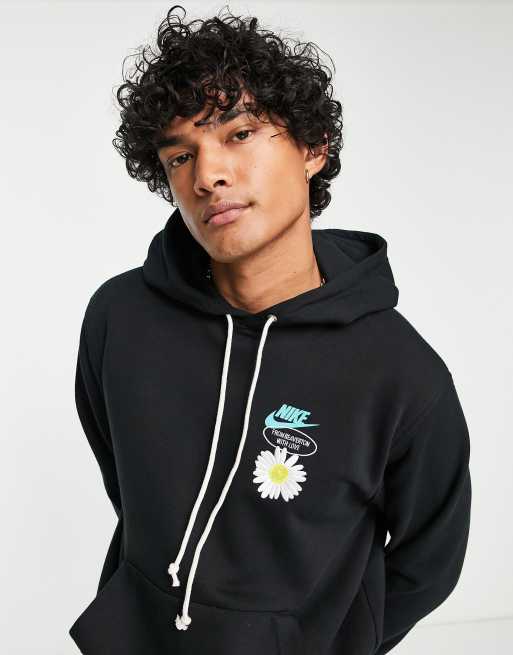 Nike Have A Nike Day embroidered fleece hoodie in black