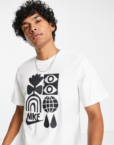 Nike Yoga Dri-FIT graphic logo t-shirt in light stone