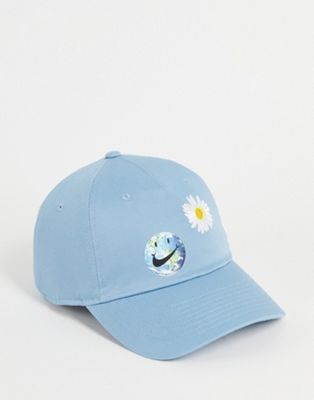 Nike 'Have a Nike Day' H86 embroidered cotton cap in blue
