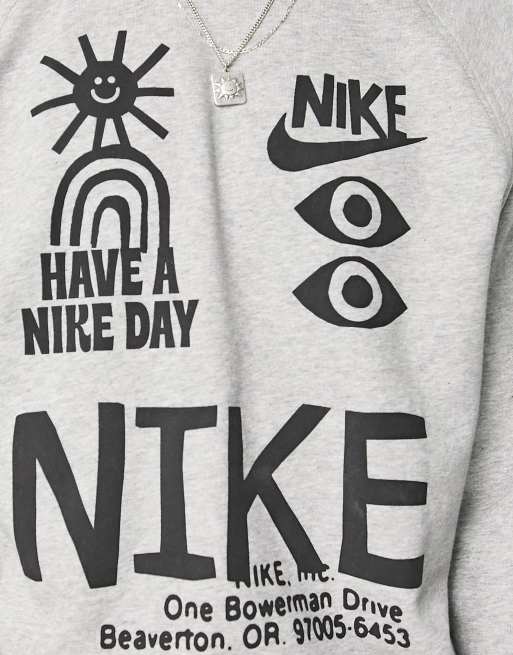 Nike 'Have A Day' sweatshirt in gray | ASOS